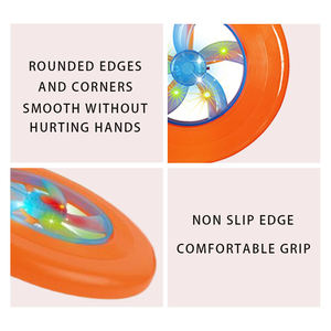 Disque volant lumineux à LED pour enfants, adultes et animaux domestiques, 3 couleurs (orange, bleu, vert), jouet pour le camping, le parc, la plage, cadeau - Product Image 4