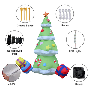Albero di Natale Gonfiabile LED da 6 Piedi con Regalo, Decorazione Luminosa per Feste Natalizie, Giardino e Prato - Product Image 6