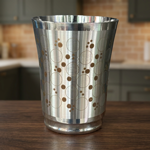 Verre en acier inoxydable, design moderne, motif points dorés, pour boissons froides, usage festif, adultes - Product Image 2