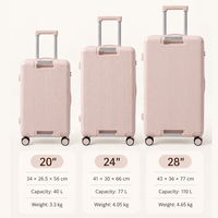 Nouvelle conception, logo personnalisé, ensemble de bagages 3 pièces, valises à roulettes 20/24/28 pouces, sacs de voyage rigides, ensemble de valises à roulettes