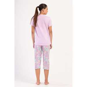 Combinaison de nuit ovale à manches courtes et col rond pour femmes - Product Image 1