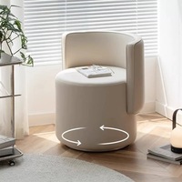 Moderner Kunstleder Schmink tisch Stuhl mit drehbarer Rückenlehne Design Wohnzimmer Schlafzimmer Stuhl Make-up Hocker