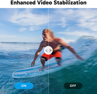 AKASO Brave 7 LE 4K60 Ultra HD 20MP Caméra d'action 131ft Sous-marine Zoom 2.0 Écran tactile WiFi Télécommande Casque Accessoires