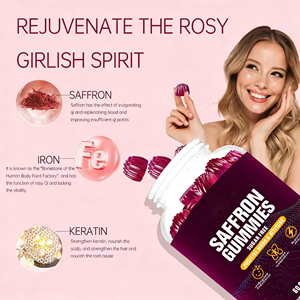 VitaHall Çok Satan OEM Safran Ekstresi Detoks Safran Ekstresi 60 Jelibon/Şişe Safran Ekstresi Jelibonları Enerji ve Ruh Hali Arttırıcı - Product Image 4