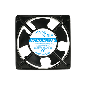 ANNEWELL 120x120x38mm 110V 220V <span class=keywords><strong>AC</strong></span> Ventilateur en alliage d'aluminium haute résistance à la température Cadre métallique Ventilateur axial pour réfrigérateur Four - Product Image 1