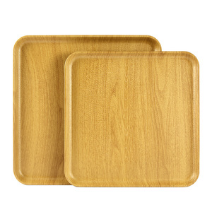 Double-sword round non-slip <b>tray</b>, wood grain Japanese-style <b>tray</b>, dessert <b>tray</b>, <b>tea</b> <b>tray</b>, sushi <b>tray</b>, sukiyaki, Japanese and - Product Image 1