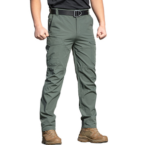 Pantalones Tácticos de Secado Rápido para <span class=keywords><strong>Hombre</strong></span>, Primavera-Verano, Ajustados, Elásticos, para Entrenamiento, Estilo <span class=keywords><strong>Cargo</strong></span>, Pierna Recta, Pantalones de Combate - Product Image 1