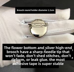 Vente chaude 6.6cm À La Mode Petit Parfum Style Grossier Tweed Épingle À Cheveux Camélia Fleur Broche Haut De Gamme Alliage Broche Enfants Plaqué - Product Image 2