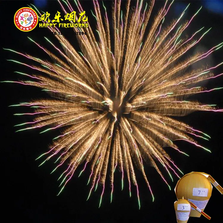 Festivales y celebraciones 2 "2,5" 3 "4" 5 "6" pulgadas de pantalla de bola fuegos artificiales Venta caliente 1,3g profesional de fuegos artificiales