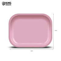 Plateau à rouler en métal personnalisé avec logo, couleur unie, pour fumer, plateau de service vierge pour herbes et tabac, vente en gros d'usine