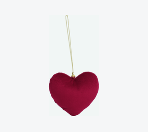 Décoration de Noël en velours en forme de cœur à suspendre, motif étoile, 10x10cm, pour arbre de Noël, vente en gros - Product Image 4