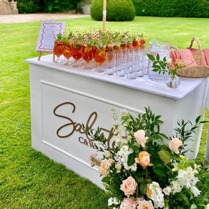 مخصص PVC معدن شريط الكوكتيل محطة مشروبات متنقلة لحفلات الزفاف وحفلات الاستقبال - Product Image 6