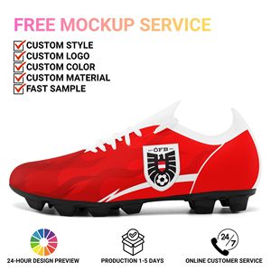 Chaussures de football en tricot personnalisées avec impression du nom de l'équipe, fabrication directe d'usine, OEM ODM, <span class=keywords><strong>crampons</strong></span> FG personnalisés SC02-26020029-5 - Product Image 2
