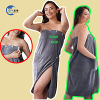 Shengyuan Manufacturers Wholesale 100% Microfibre Robe de Douche Turban pour Femme Logo Personnalisé Réglable Serviette de Bain Portable