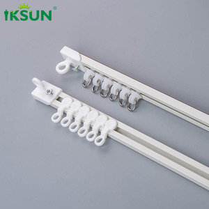 IKSUN 19ft salle <span class=keywords><strong>de</strong></span> bain étagère placard Silding <span class=keywords><strong>sans</strong></span> perçage monté collant auto-adhésif tringles à rideaux pistes - Product Image 6