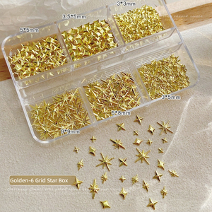 Breloques en alliage en forme d'étoile pour ongles, bijoux 3D en métal pour la décoration des ongles, vente en gros pour l'art de la manucure DIY - Product Image 4
