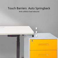 Bureau de bureau moderne à double moteur électrique, avec 3 colonnes réglables, hauteur variable, professionnel