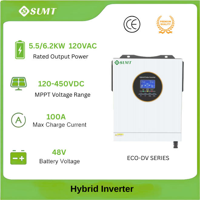 SUMT 3KW-12KW 120V 120/240V Split Phase Hybrid Solar Inverter 60Hz Off ...