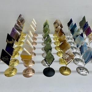 Prix usine <span class=keywords><strong>Dalle</strong></span> de diamant de forme libre de quartz de pierres de cristal naturel de haute qualité pour la décoration - Product Image 1