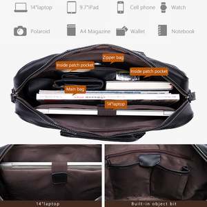 Borsa da Ufficio in Pelle Marrant per Uomo, Borsa a Mano in Vera Pelle, Borsa per Laptop, Valigetta in Pelle, Borsa <span class=keywords><strong>Messenger</strong></span> - Product Image 2