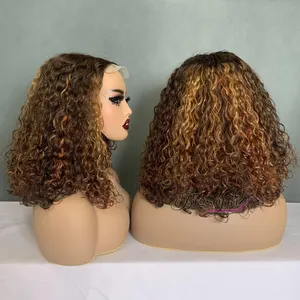 Pelucas de cabello humano peruano al por mayor, peluca de cabello humano natural de cierre completo 4*4, peluca de cabello humano rizado de lujo SDD para mujeres