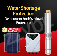 2hp 110V Haut Débit Solaire Puits Profond Pompe Submersible Système D'alimentation En Eau Domestique à Haute Efficacité