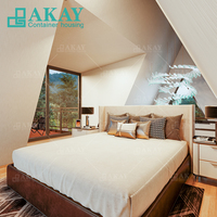 Villa Préfabriquée de Luxe, Maison Moderne en Bois, Cabine Airbnb en Forme de A, Kit Triangulaire, 3 Chambres, Cottage Personnalisé