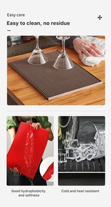 45*30*1cm noir tapis de barre anti-dérapant imperméable et tapis porte-gobelet tapis de bière Durable - Product Image 5