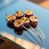 Bâtonnets de barbecue en bambou biodégradable de qualité alimentaire, antiadhésifs, à long manche, pour grillades au charbon de bois, écologiques, en vrac