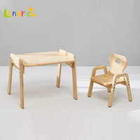 Table et chaise Montessori pour enfants de haute qualité 100% design d'ours moderne en bois massif pour le salon