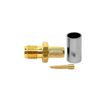 Connecteur coaxial RF à fixation par pince pour câbles RG223, RG58, RG303, RG400, RG142, avec prise femelle SMA pour une installation pratique