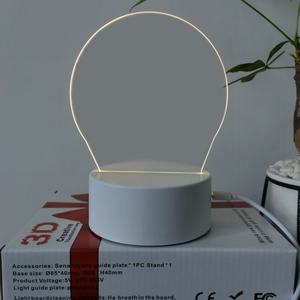 Lampe de nuit LED 3D réinscriptible vierge, créative, DIY, cadeau, tableau de messages en acrylique, lampe de nuit - Product Image 4