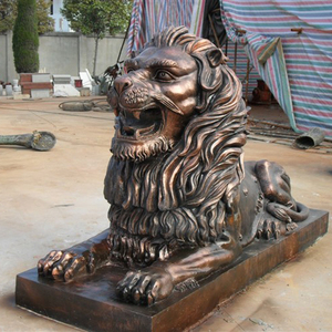 Moldes de animales grandes al mejor precio, estatua de León de bronce de fundición antigua para jardín al aire libre en venta - Product Image 3