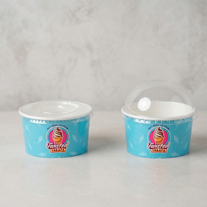 Coppette per <span class=keywords><strong>Gelato</strong></span> Personalizzate di Alta Qualità, Doppio Rivestimento in PE, per Dessert e Feste, Coppette di Carta per <span class=keywords><strong>Gelato</strong></span> e Sundae - Product Image 3