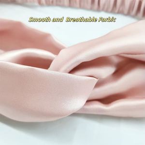 Vente en gros de foulards ethniques, bandeaux de luxe en satin pour cheveux, bandeaux pour femmes en soie de mûrier 100%, écologiques, respirants, super doux et lisses - Product Image 4