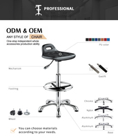 Tabouret ESD industriel en cuir pu, chaise antistatique de laboratoire, idéale pour les écoles, les entreprises et les laboratoires
