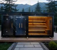 Sauna Rumah Luar Ruangan dan Cold Plunge, Sauna Basah dan Cold Plunge, Bak Mandi, Spa, dan Sauna Arang untuk 2 - 3 Orang