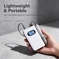 Machine à ongles portable rechargeable avec moteur à balais en carbone 0-40000 tr/min, outil électrique de manucure et pédicure