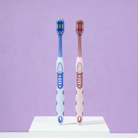 Vente directe usine – Brosses à dents manuelles OEM avec trou de suspension pour adultes et familles, étiquette personnalisée, pour usage domestique