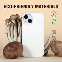 Étui magnétique pour iPhone 17/16 Pro Max en cuir végétalien de mycélium biodégradable et écologique de luxe