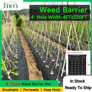 <span class=keywords><strong>Film</strong></span> de paillage <span class=keywords><strong>anti</strong></span>-<span class=keywords><strong>mauvaises</strong></span> <span class=keywords><strong>herbes</strong></span> Enon PP avec trous de plantation pré-découpés, couverture de sol résistante aux UV pour légumes, fleurs et <span class=keywords><strong>herbes</strong></span> - Product Image 1