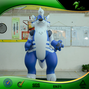 Mascota inflable de lobo de dibujos animados, juguete de decoración inflable, personalizado, para fiestas y vacaciones - Product Image 2