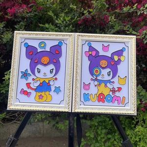 Peinture DIY de <span class=keywords><strong>dessin</strong></span> animé, peinture acrylique à la main, cadre photo, décoration de salon, peinture de personnage d'<span class=keywords><strong>anime</strong></span> en diamant, kits de peinture - Product Image 1