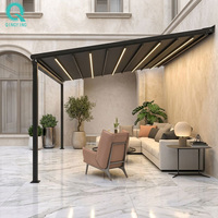 Pergola extérieure QINGYING avec auvent rétractable électrique