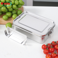 Boîte à lunch en acier inoxydable, récipient alimentaire étanche, sans BPA, réutilisable pour adultes et enfants, plusieurs tailles pour le bureau, l'école, le camping