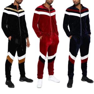 Survêtement de sport pour homme en deux pièces, logo personnalisé en gros, survêtement de course à pied, survêtement confortable pour homme - Product Image 1