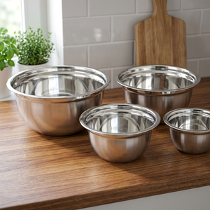 Heavy Duty Stainless Steel <b>Mixing</b> <b>Bowl</b> Set-Eco-Friendly Dishwasher Safe 700ml Capacity Stackable Nesting <b>Bowls</b> Modern Food - Product Image 1