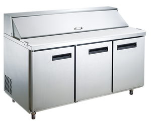 Table de Préparation Réfrigérée Professionnelle pour Restaurant, 1.8m, <span class=keywords><strong>2</strong></span> <span class=keywords><strong>Portes</strong></span>, en Acier Inoxydable, Idéale pour Sandwichs et Pizzas - Product Image 2