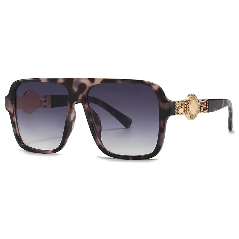 YTS LH006 fashion Metal Design square big frame Sunglasses Trending Shades Men Sunglasses For Women 2022