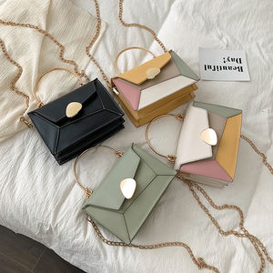 Wome-Bolso de hombro con anillo de hierro semicírculo, moda coreana, Joker, costura de Color, novedad - Product Image 5